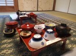 A traditional Buddhist breakfast in a 1000 year-old Buddhist temple, Shukubo Koya-san Eko-in monastery. A traditional Buddhist breakfast in a 1000 year-old Buddhist temple, Shukubo Koya-san Eko-in monastery.