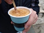Salep with cinnamon, Istanbul, take-away Salep with cinnamon, Istanbul, take-away