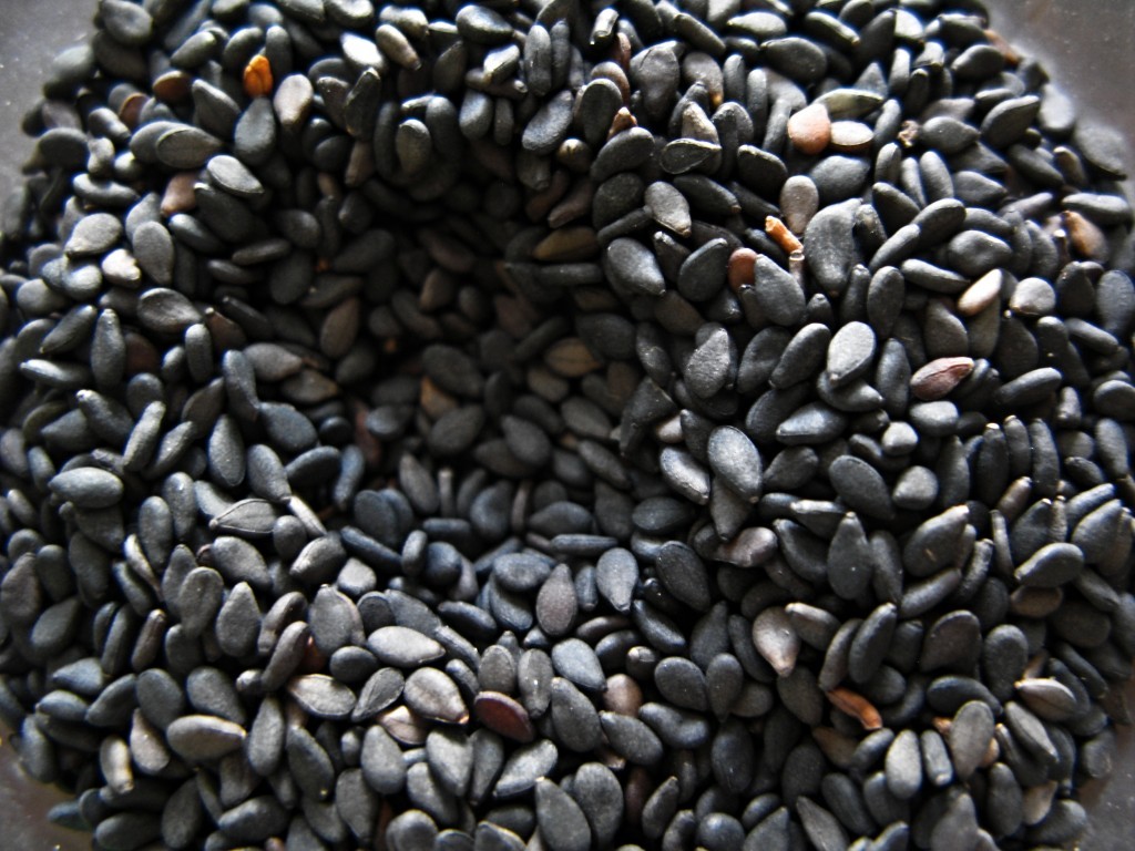 Black sesame seeds for Goma Dofu. Black sesame seeds for Goma Dofu.