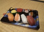 A set of nigiri. A set of nigiri.