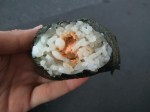 Onigiri with salmon flakes. Onigiri with salmon flakes.