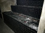 Château Musar - cellars with wine bottles covered by cobwebs. Château Musar - cellars with wine bottles covered by cobwebs.