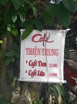Coffee menu on a tree.