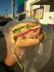 Mexican Torta with ham, cheese, cabbage and avocado. Mexican Torta with ham, cheese, cabbage and avocado.