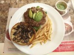 Hamburgesa Champions - Hamburger with beef, fried mushrooms, gouda cheese, avocado and salsa habanero. Hamburgesa Champions - Hamburger with beef, fried mushrooms, gouda cheese, avocado and salsa habanero.
