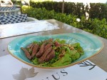 Keto Beef steak salad with nuts and tomatoes Keto Beef steak salad with nuts and tomatoes