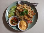 Thai style fried rice with crispy chicken Thai style fried rice with crispy chicken