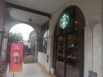 Starbucks in the heart of the historic center of Manila, Intramuros in the Philippines Starbucks in the heart of the historic center of Manila, Intramuros in the Philippines