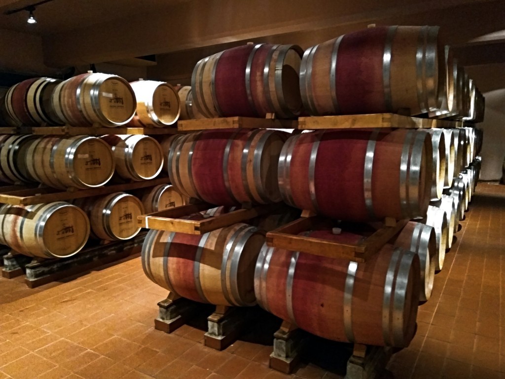 Château Kefraya - oak barrels for wine. Château Kefraya - oak barrels for wine.