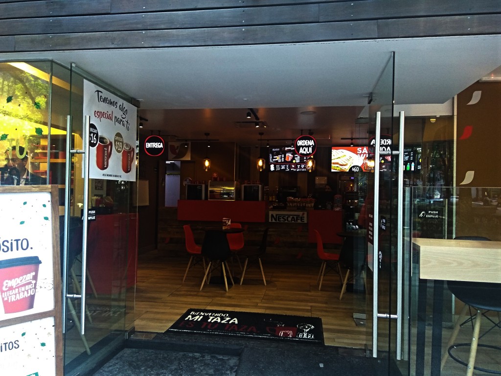 A Nescafe cafeteria in Mexico City. A Nescafe cafeteria in Mexico City.