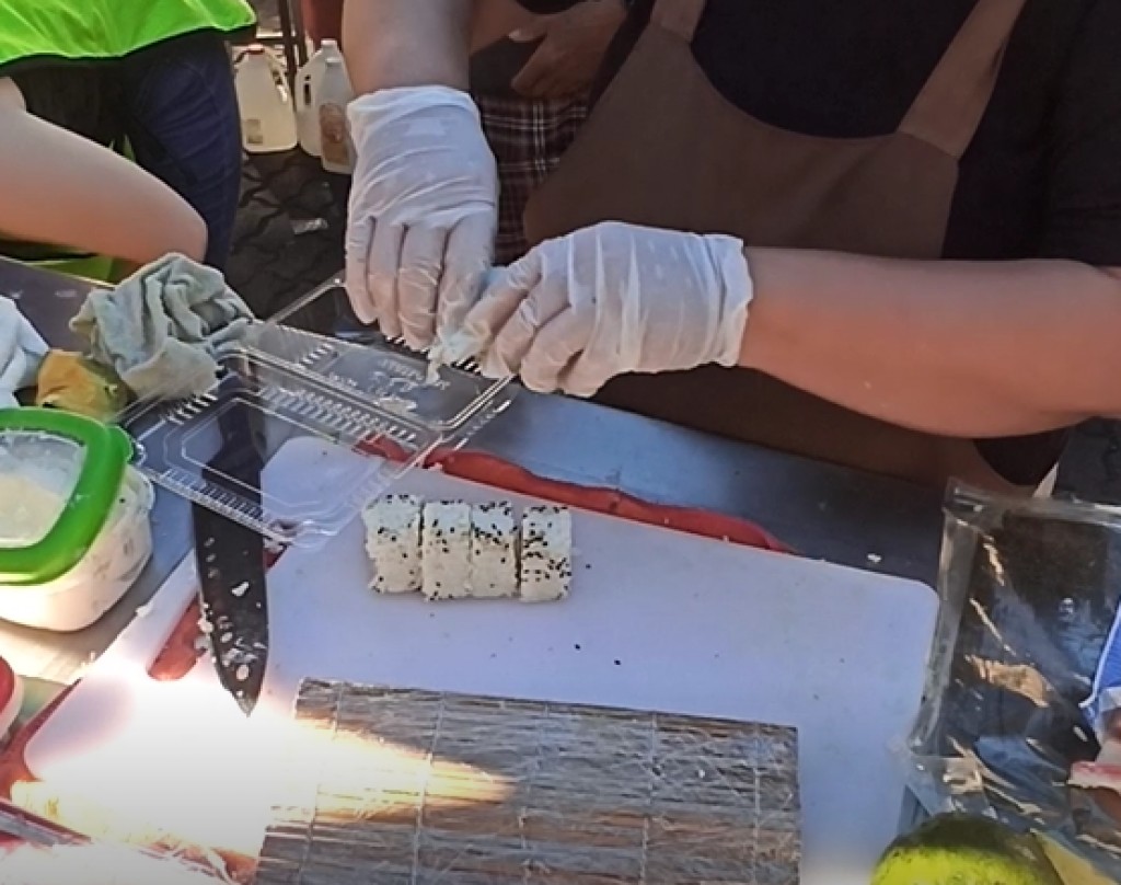 14. Serve it on a plate (or pack into a plastic or lunch box ) with some wasabi, pickled ginger, and a small portion of soy sauce 14. Serve it on a plate (or pack into a plastic or lunch box ) with some wasabi, pickled ginger, and a small portion of soy sauce