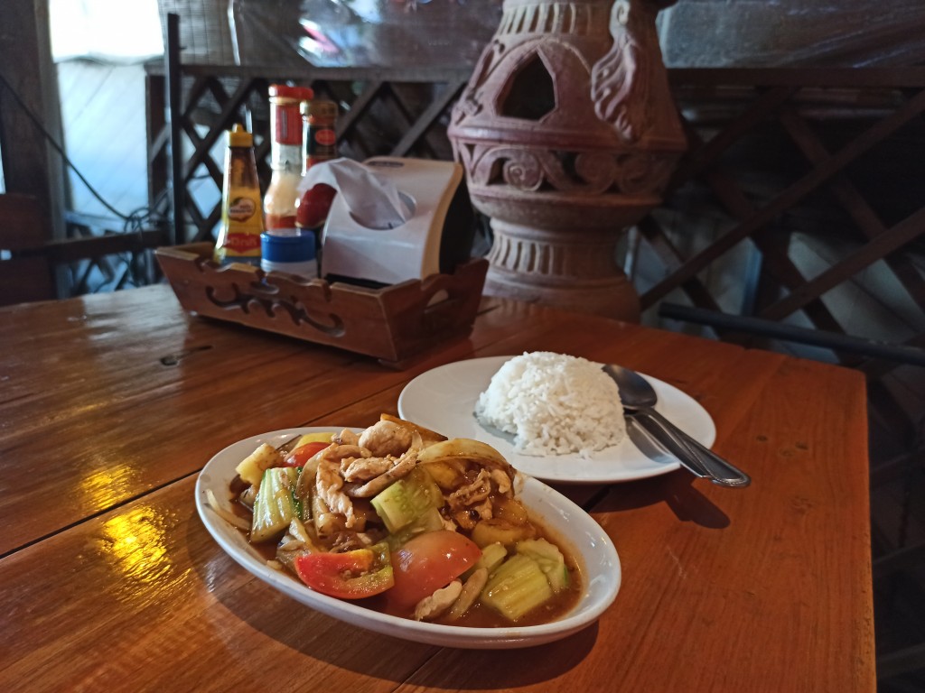 Thai style sweet and sour chicken with rice Thai style sweet and sour chicken with rice