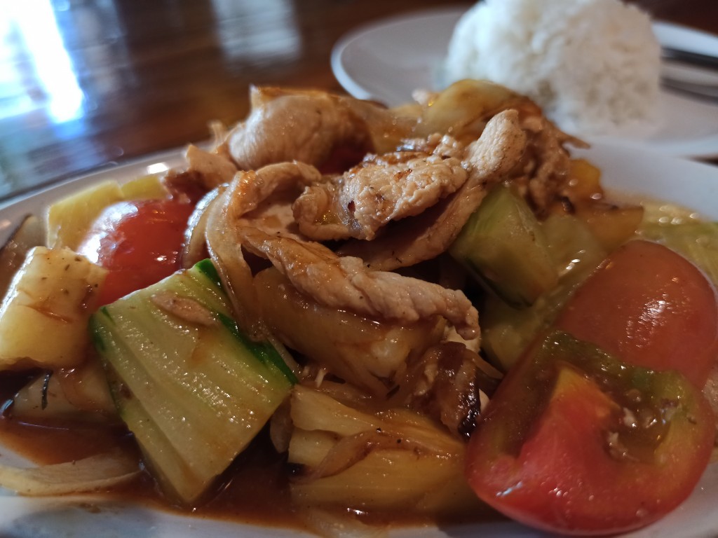 Thai style sweet and sour chicken with rice Thai style sweet and sour chicken with rice