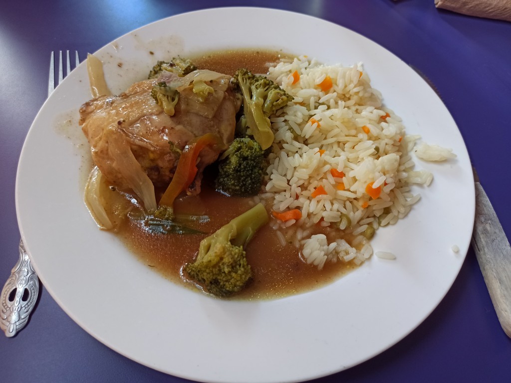 Chicken in a broth sauce Chicken in a broth sauce